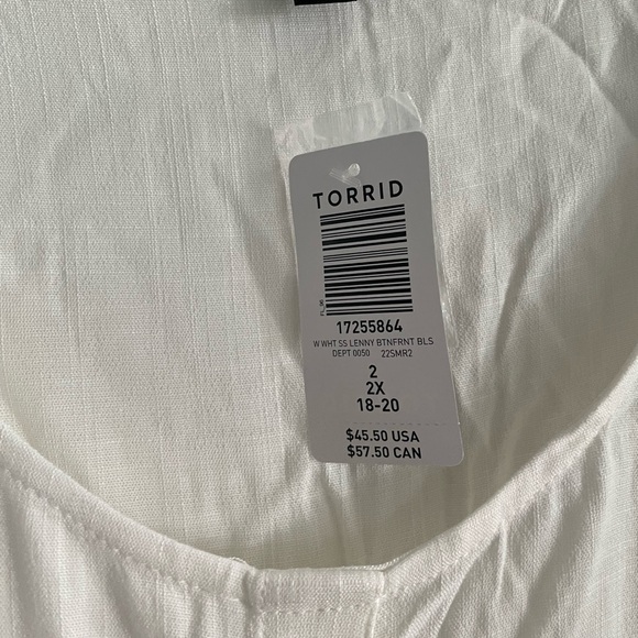 Torrid linen white shirt - Picture 6 of 6